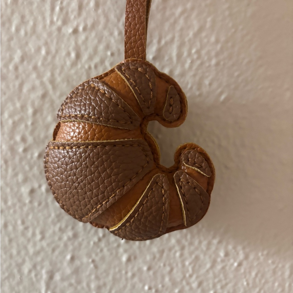 Brown Croissant Keychain charms